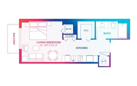 a floor plan of a house with bedrooms and a living room and a kitchen